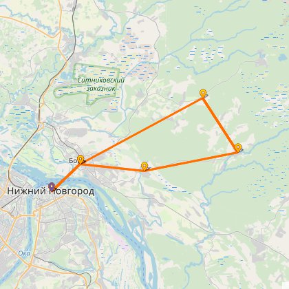 Карта путешествия: Борский район