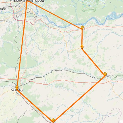 Карта путешествия: Одиночный шоссейный марафон. 400 км