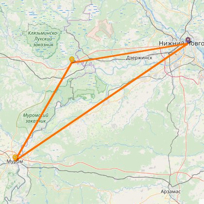 Карта путешествия: Одиночный шоссейный марафон. 300 км