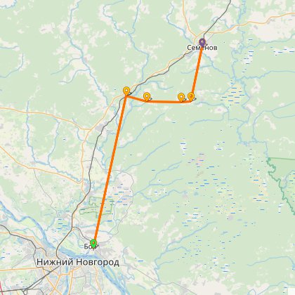 Карта путешествия: Через Тарасиху