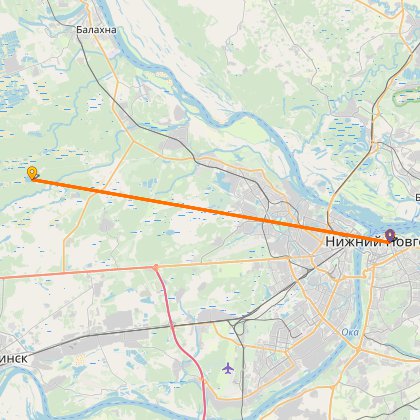 Карта путешествия: Оз. Боровское