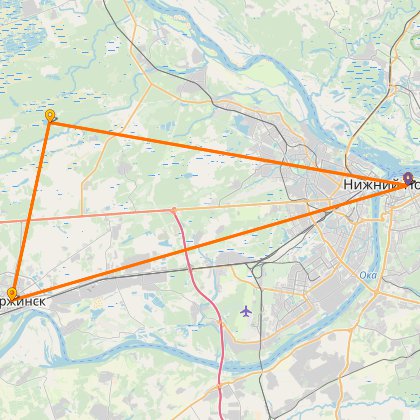 Карта путешествия: Субботняя поездка по озерам