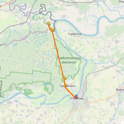 Карта путешествия: По речкам и озерам в ноябрьские праздники