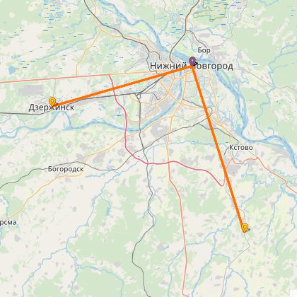 Карта путешествия: Велосипедные выходные