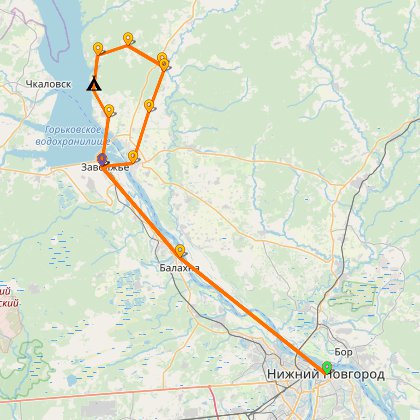Карта путешествия: На Горе-Море