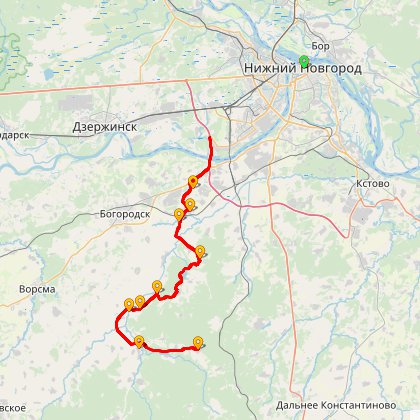 Карта путешествия: Лукино - Оранки