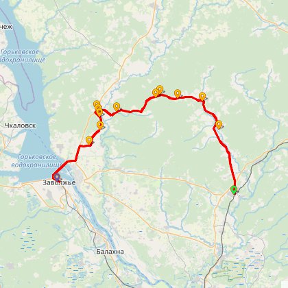 Карта путешествия: Открытие велотуристского сезона - 2006