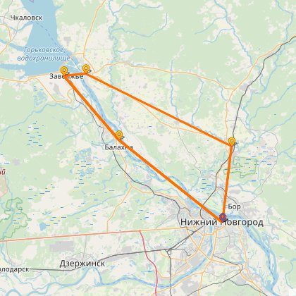 Карта путешествия: Открытие велосипедного сезона (шоссе) 2006