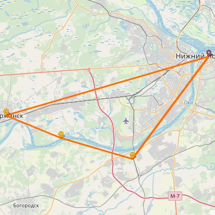 Карта путешествия: К Шуховской башне или полевые испытания шоссейников