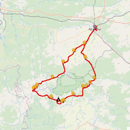 Карта путешествия: В Санаксарский монастырь