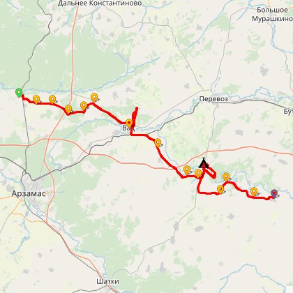 Карта путешествия: Пещерный ПВД 22-23 июля 2006 года.