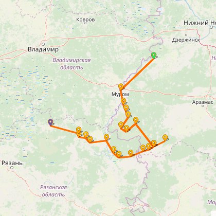 Карта путешествия: Лепестки железной розы 2006