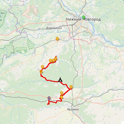 Карта путешествия: Пещерно-Озерный ПВД