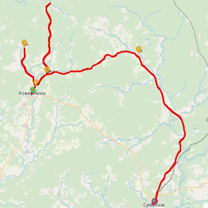 Карта путешествия: ПВД в Успенский монастырь