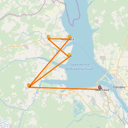 Карта путешествия: «Чкаловский поход»