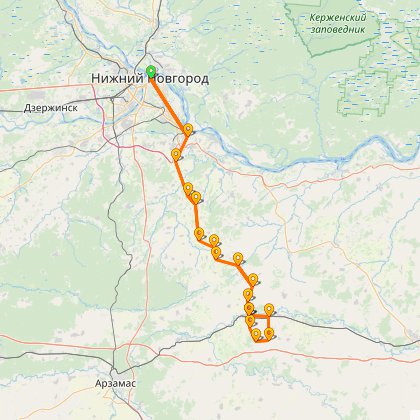 Карта путешествия: Через Горную Страну...