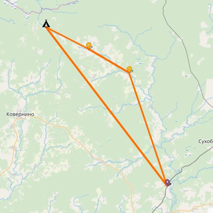 Карта путешествия: Осенний лентяйский вояж до Высоковского Успенского монастыря