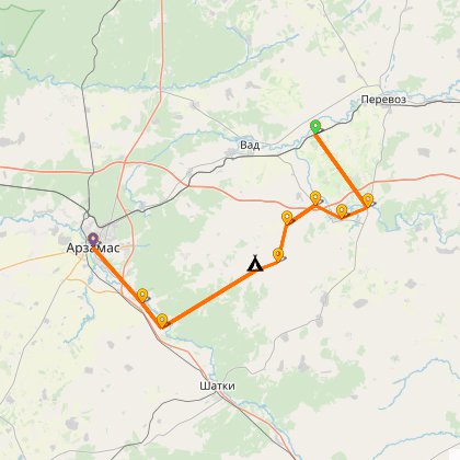 Карта путешествия: С ПьянЫ по Тёше