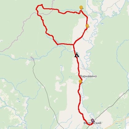 Карта путешествия: Унжлаг...