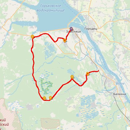 Карта путешествия: На озеро Черносское