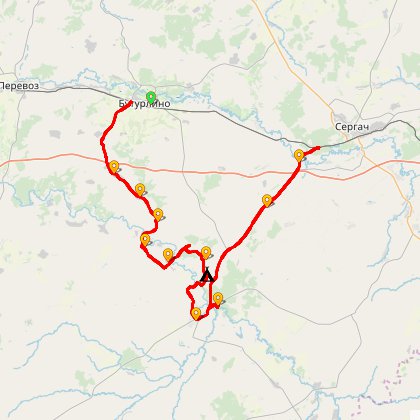 Карта путешествия: По усадьбам Гагинского района