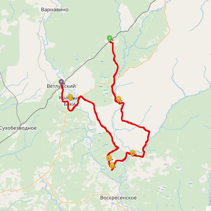 Карта путешествия: На Ветлугу, в Троицкое