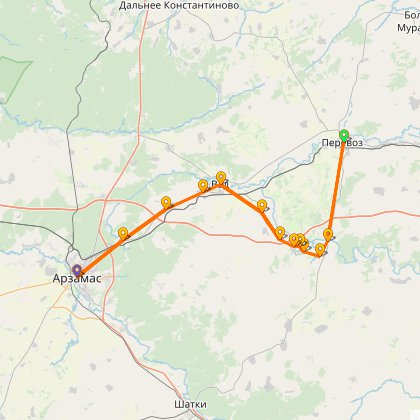 Карта путешествия: Ичалковский осенний вернисаж