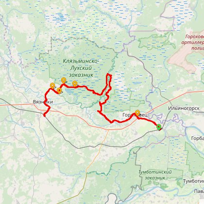 Карта путешествия: Егорьевский скит