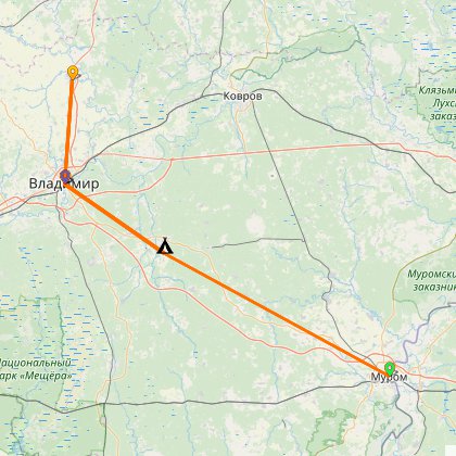 Карта путешествия: Пвд к истокам Руси - I - Галопом по красотам