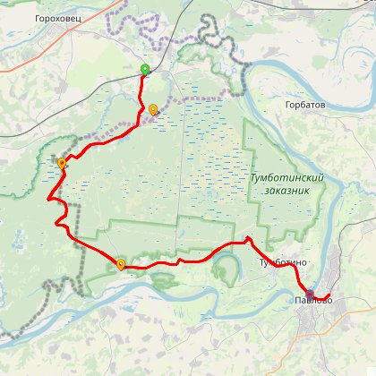 Карта путешествия: В Муромский заказник вместе с первым снегом