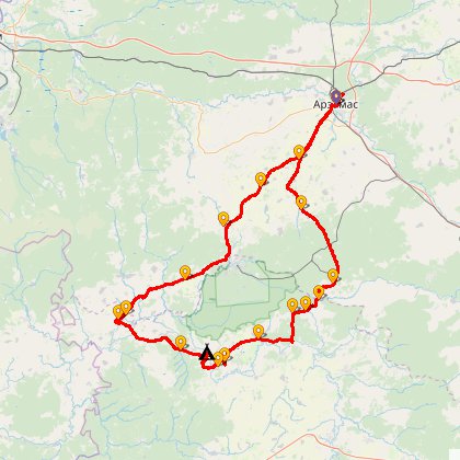 Карта путешествия: В Санаксарский монастырь, дубль 2