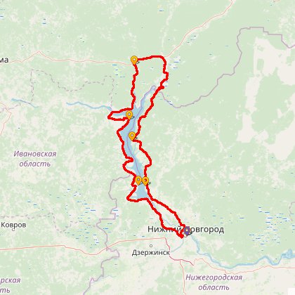 Карта путешествия: Велопутешествие вокруг Горе-Моря