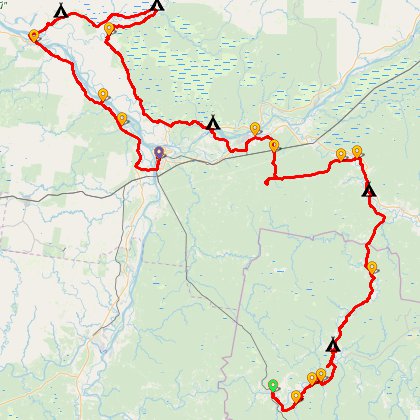 Карта путешествия: Котласское полукольцо