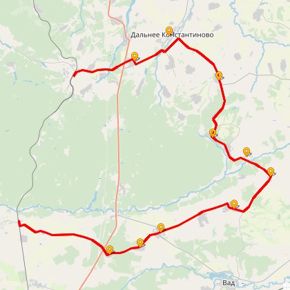 Карта путешествия: Ст. Сережа - Ст. Суроватиха