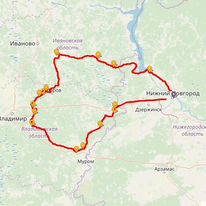 Карта путешествия: Бревет 600/2 "Владимир Иванович"