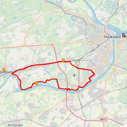 Карта путешествия: К Шуховской башне