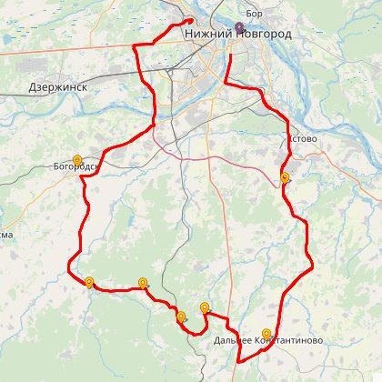 Карта путешествия: Бревет 200/6 "Оранский"