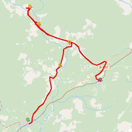 Карта путешествия: До Плюхино вброд